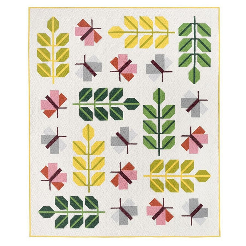Pen + Paper Pattern- Oak Moth Quilt Pattern (printed)