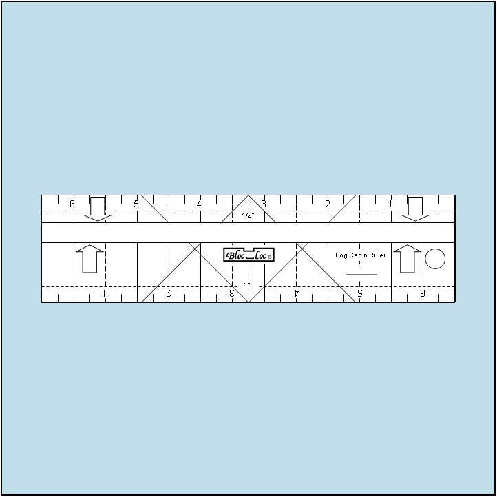 Bloc Loc Half-Square Triangle Ruler 4 1/2 x 4 1/2